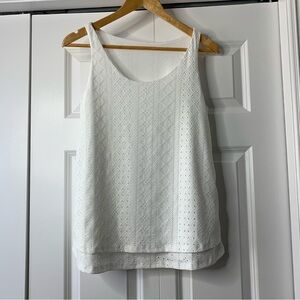 Emery Rose Ivory Lace  Pattern Layered Tank Size S. NWOT